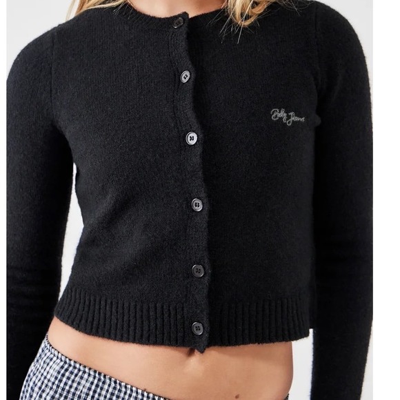 BDG Sweaters - Urban Outfitters BDG Black Fuzzy Button Front Cardigan Sweater Medium